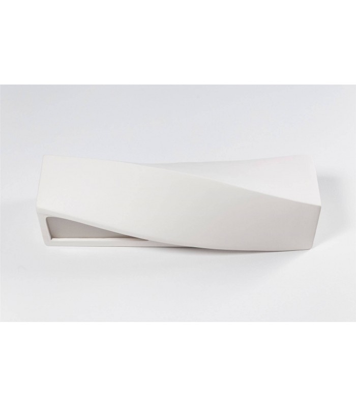 1 Light Ceramic Flush Wall Light White, E27 - 5