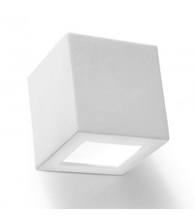 1 Light Ceramic Flush Wall Light White, E27 - 1
