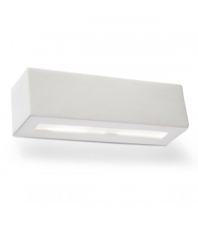1 Light Ceramic Flush Wall Light White, E27 - 1