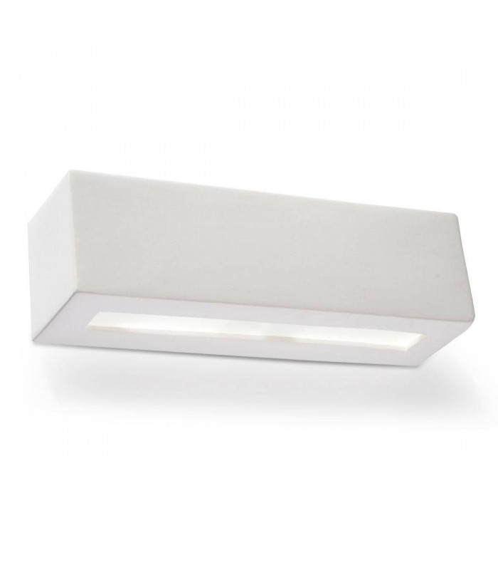 1 Light Ceramic Flush Wall Light White, E27 - 1