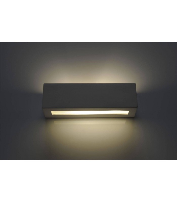 1 Light Ceramic Flush Wall Light White, E27 - 5