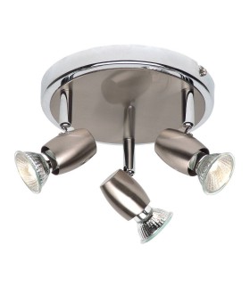 3 Light Spotlight Brushed Chrome, GU10 - 1