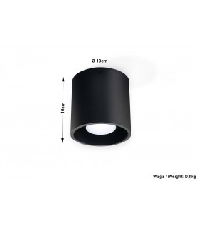 1 Light Surface Mounted Downlight Black, GU10 - 2