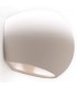 1 Light Ceramic Flush Wall Light White, E27 - 1