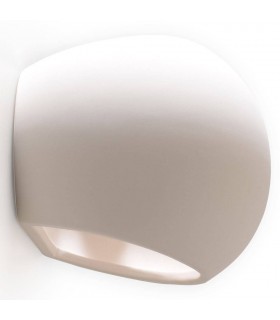 1 Light Ceramic Flush Wall Light White, E27 - 1