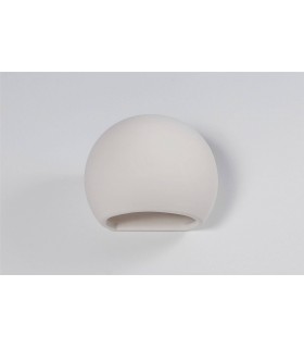 1 Light Ceramic Flush Wall Light White, E27 - 2