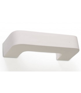 1 Light Ceramic Flush Wall Light White, E27 - 1
