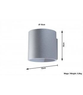 1 Light Up Down Wall Light Grey, G9 - 2