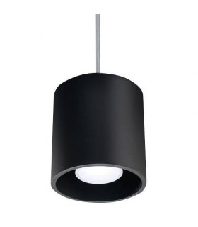 1 Light Round Ceiling Pendant Black, GU10 - 1