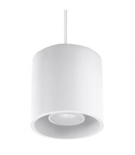 1 Light Round Ceiling Pendant White, GU10 - 1