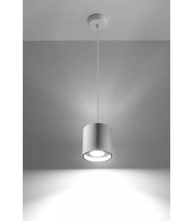 1 Light Round Ceiling Pendant White, GU10 - 2