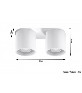 2 Light Suface Mounted Downlight White, GU10 - 2