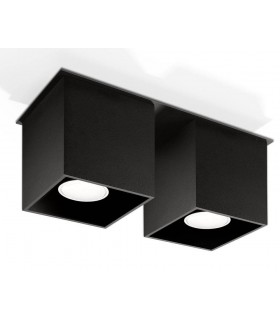 2 Light Suface Mounted Downlight Black, GU10 - 1