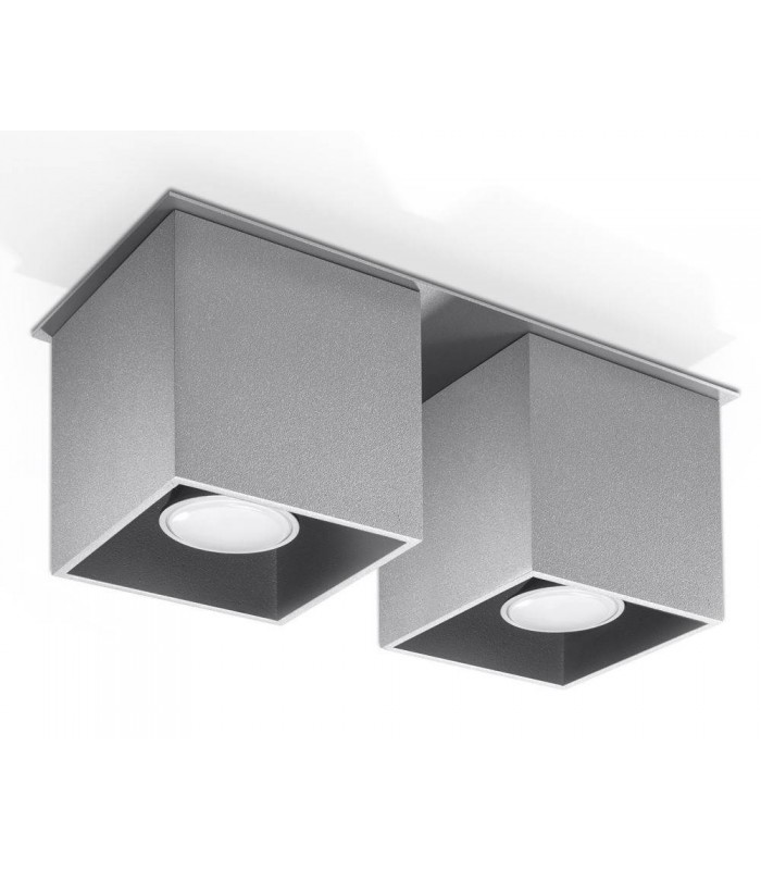 2 Light Suface Mounted Downlight Grey, GU10 - 1