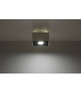 1 Light Flush Ceiling Light White & Black, GU10 - 2