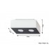 2 Light Flush Ceiling Light White & Black, GU10 - 3