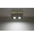 2 Light Flush Ceiling Light White & Black, GU10 - 4