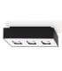 3 Light Flush Ceiling Light Black & White, GU10 - 1