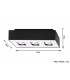 3 Light Flush Ceiling Light Black & White, GU10 - 2