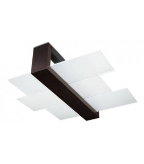 2 Light Flush Ceiling Light Black, E27 - 1