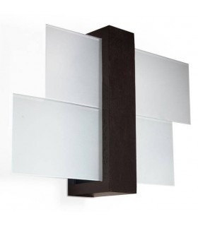 1 Light Flush Wall Light Black, E27 - 1
