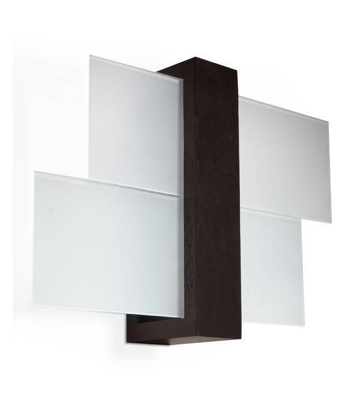 1 Light Flush Wall Light Black, E27 - 1