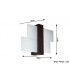 1 Light Flush Wall Light Black, E27 - 3
