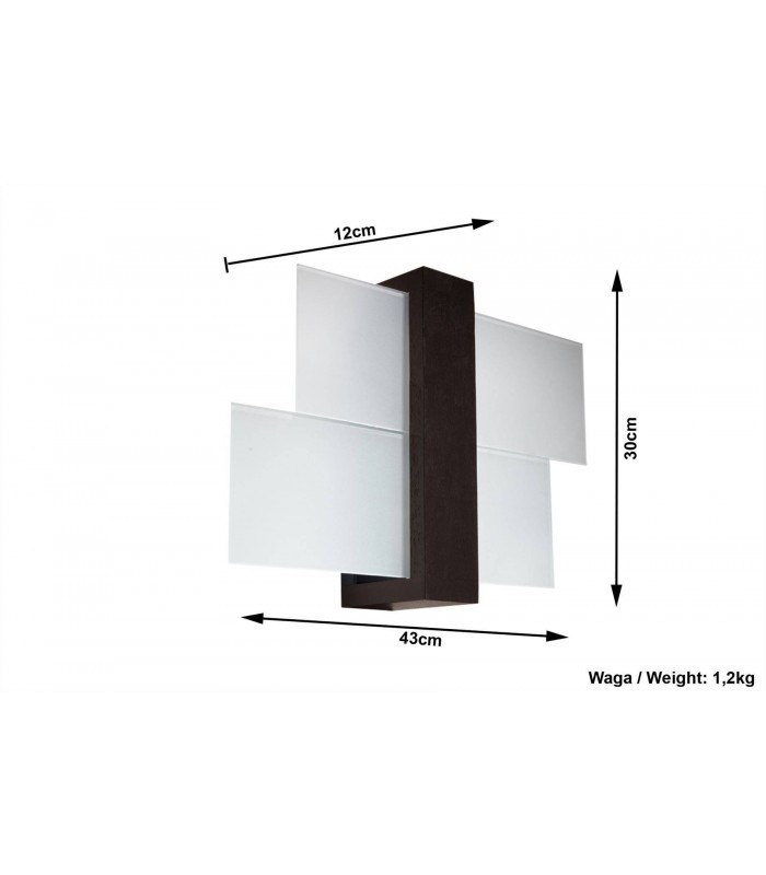 1 Light Flush Wall Light Black, E27 - 3