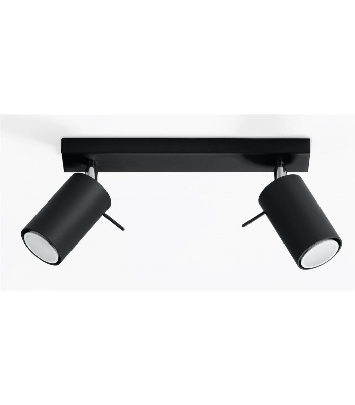 2 Light Spotlight Bar Black, GU10 - 1