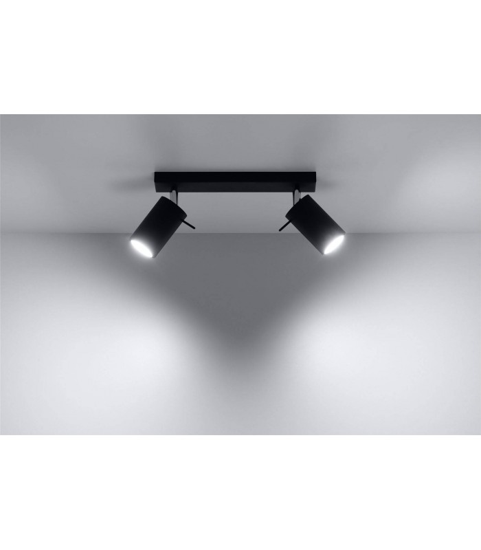 2 Light Spotlight Bar Black, GU10 - 3