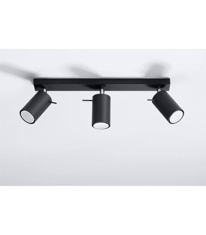 3 Light Spotlight Bar Black, GU10 - 2
