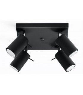 4 Light Spotlight Cluster Black, GU10 - 1