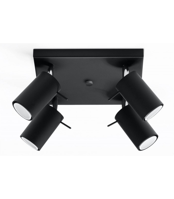 4 Light Spotlight Cluster Black, GU10 - 1