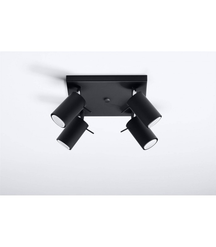 4 Light Spotlight Cluster Black, GU10 - 3
