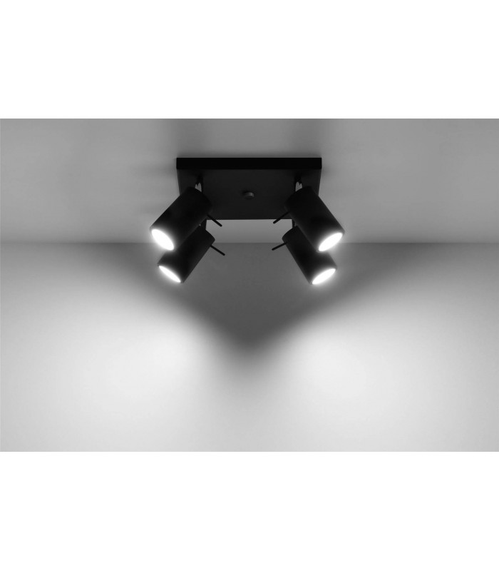 4 Light Spotlight Cluster Black, GU10 - 4