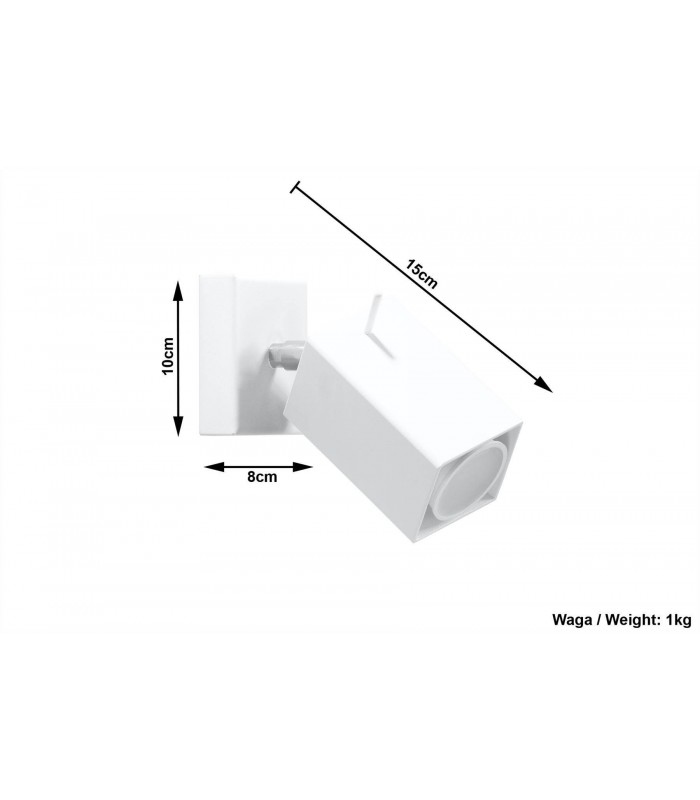 1 Light Wall Spotlight White, GU10 - 3