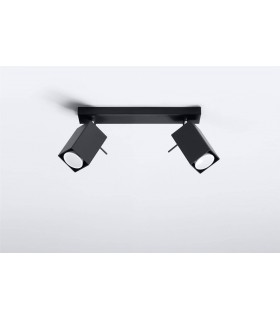 2 Light Spotlight Bar Black, GU10 - 2