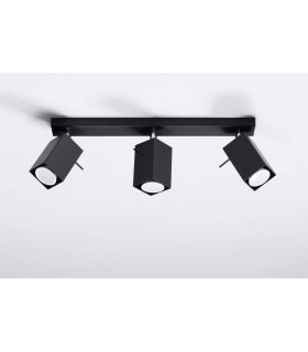 3 Light Spotlight Bar Black, GU10 - 2