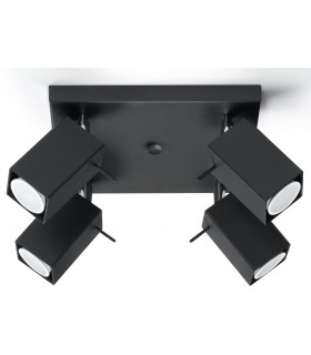 4 Light Spotlight Cluster Black, GU10 - 1