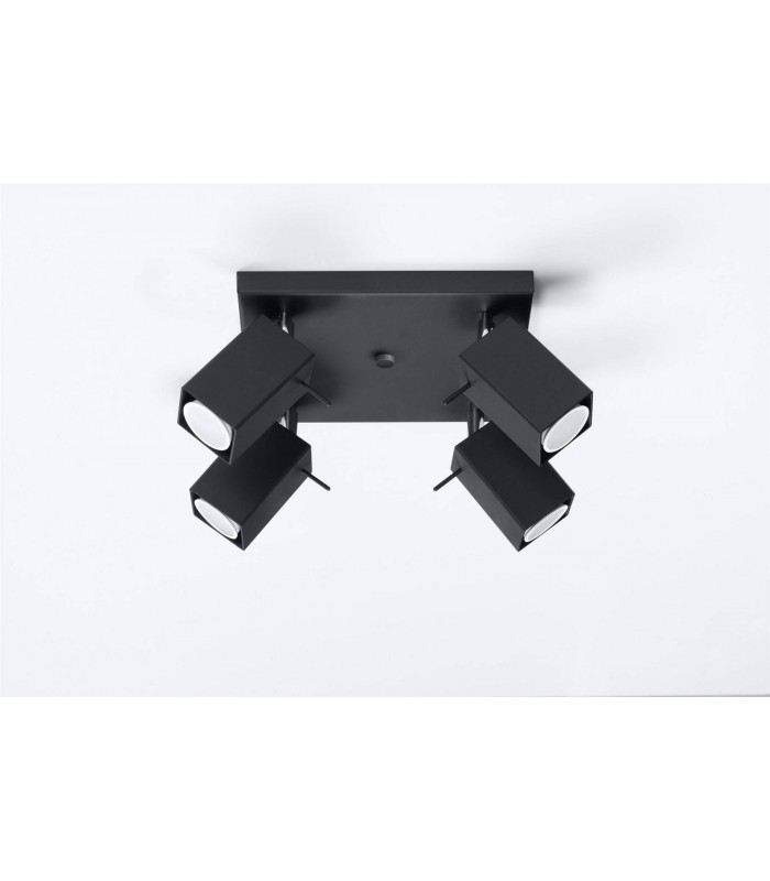 4 Light Spotlight Cluster Black, GU10 - 3