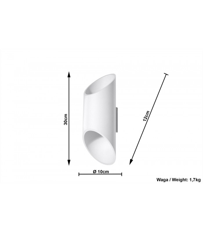 1 Light Up Down Wall Light White, G9 - 3