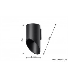 1 Light Up Down Wall Light Black, G9 - 2