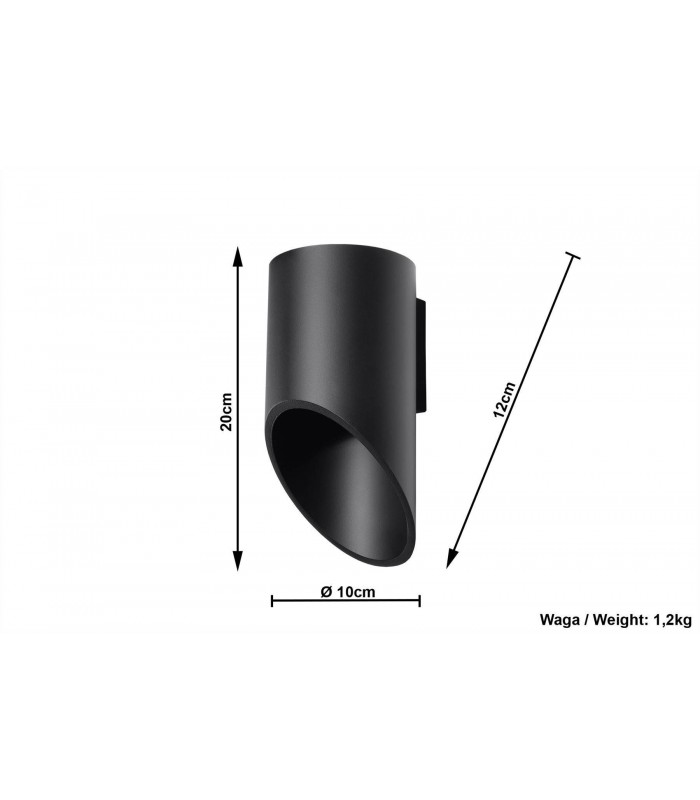1 Light Up Down Wall Light Black, G9 - 2