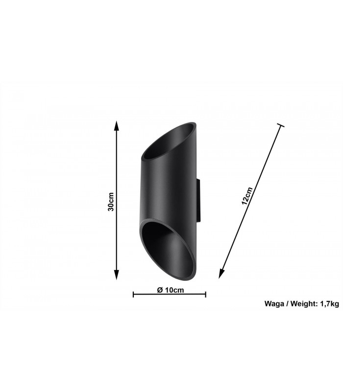 1 Light Up Down Wall Light Black, G9 - 4
