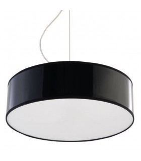 2 Light Round Ceiling Pendant Black, E27 - 1