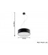 2 Light Round Ceiling Pendant Black, E27 - 3