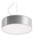 2 Light Round Ceiling Pendant Silver, E27 - 1