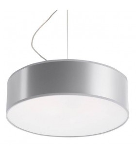 2 Light Round Ceiling Pendant Silver, E27 - 1