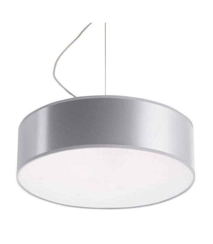 2 Light Round Ceiling Pendant Silver, E27 - 1