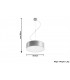 2 Light Round Ceiling Pendant Silver, E27 - 2